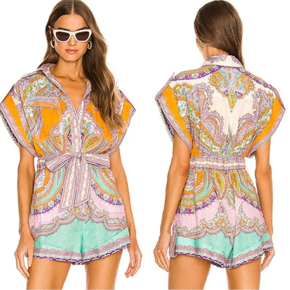 Zimmermann Lola Paisley Playsuit